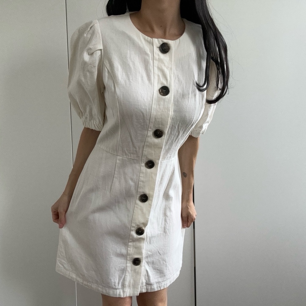 Zara button down mini dress XS
